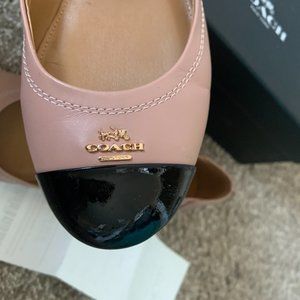 Coach Chelsea Warm Blush/Black Flat, Size 9.5